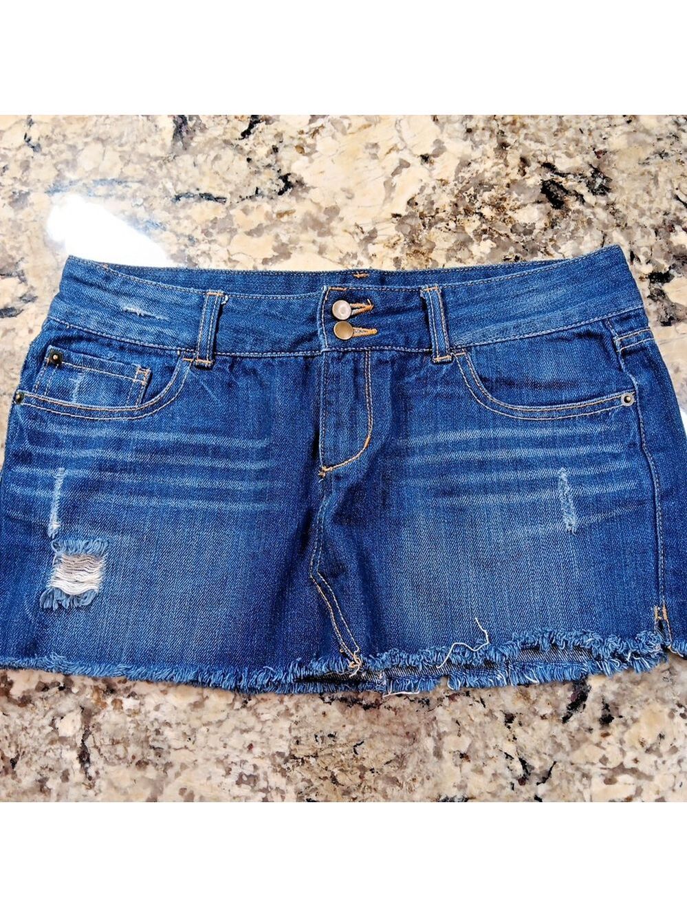 Size 5 Ardene Jean Skirt Blue Mini Skirt Womens Some Stretch